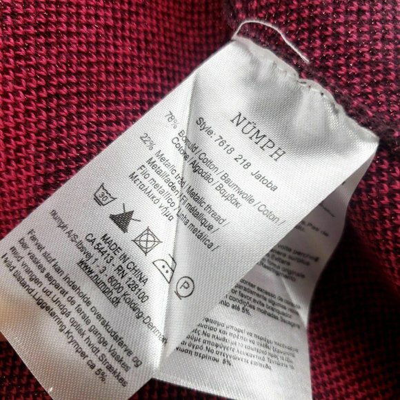 ANTHROPOLOGIE NUMPH Metallic Large Polka Dot Pullover Sweater 3/4 Sleeve - Picture 8 of 8